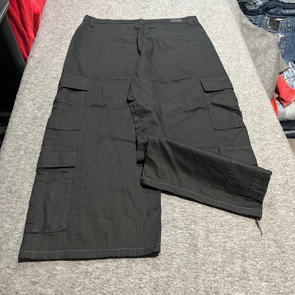 Sofia Jeans by Sofia Vergara Black Cargo Pants Wide Leg Utility Trousers Size 14